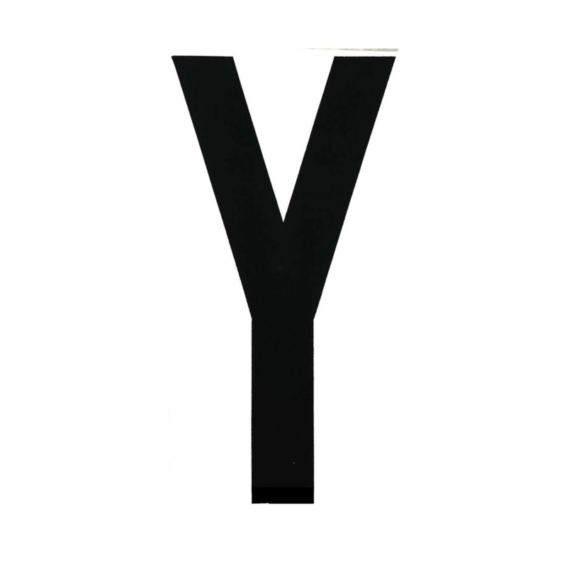 [196020YP-BLA] BLA 163MM REGISTRATION LETTERS BLACK Y (196020YP)