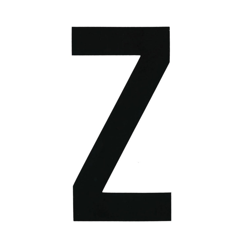 [196020ZP-BLA] BLA 163MM REGISTRATION LETTERS BLACK Z (196020ZP)
