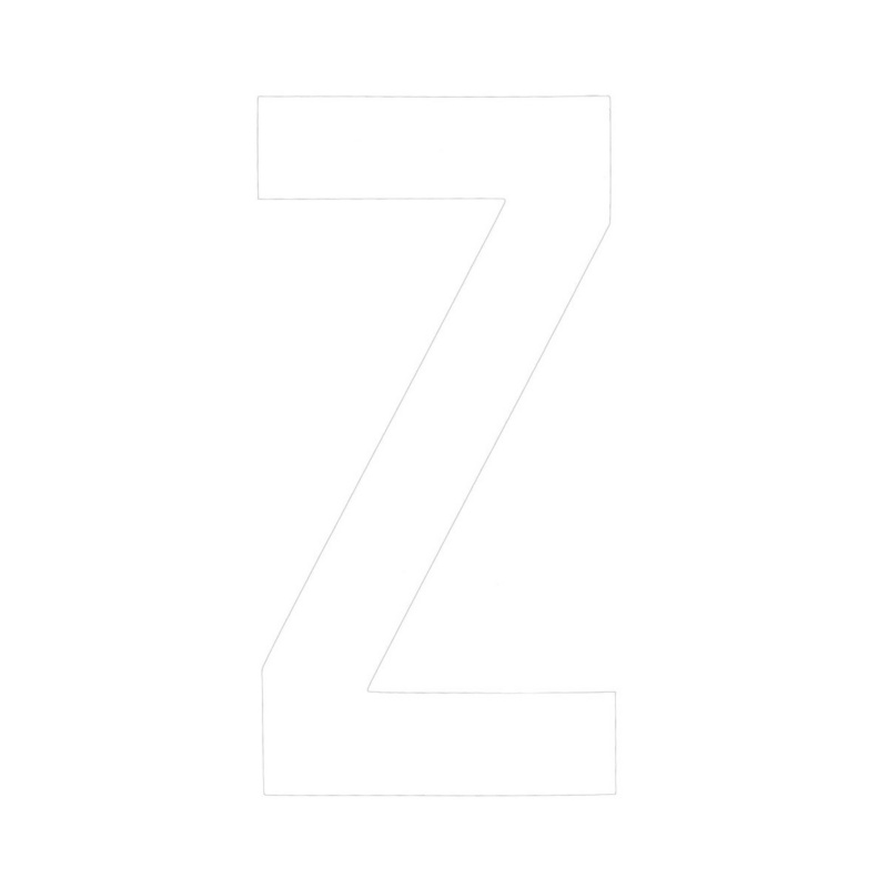 [196020ZWP-BLA] BLA 163MM REGISTRATION LETTERS WHITE Z (196020ZWP)
