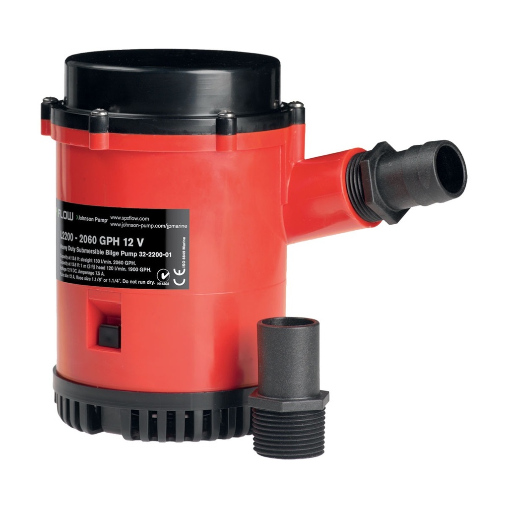 [131818-BLA] JOHNSON PUMP HEAVY DUTY BILGE PUMP 2200GPH 12V (131818)