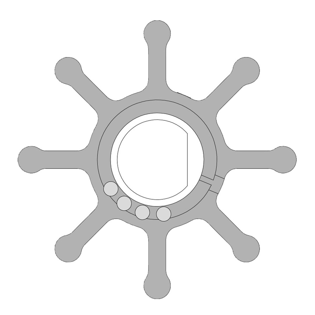 [132948-BLA] JOHNSON PUMP IMPELLER MC97 FLAT DRIVE (132948)