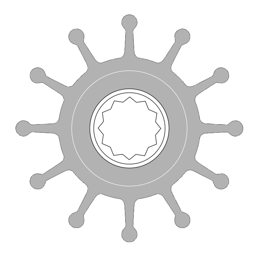 [132968-BLA] JOHNSON PUMP IMPELLER F6B HIGH SPEED (132968)