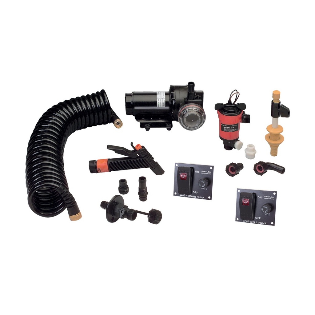 [133334-BLA] JOHNSON PUMP AQUAJET WASH DOWN & LIVEWELL KIT WD 5.2 12V (133334)