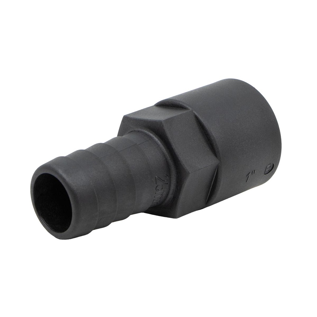 [138345-BLA] TRU DESIGN FEMALE HOSE TAIL 25MM X 1" BSP (138345)