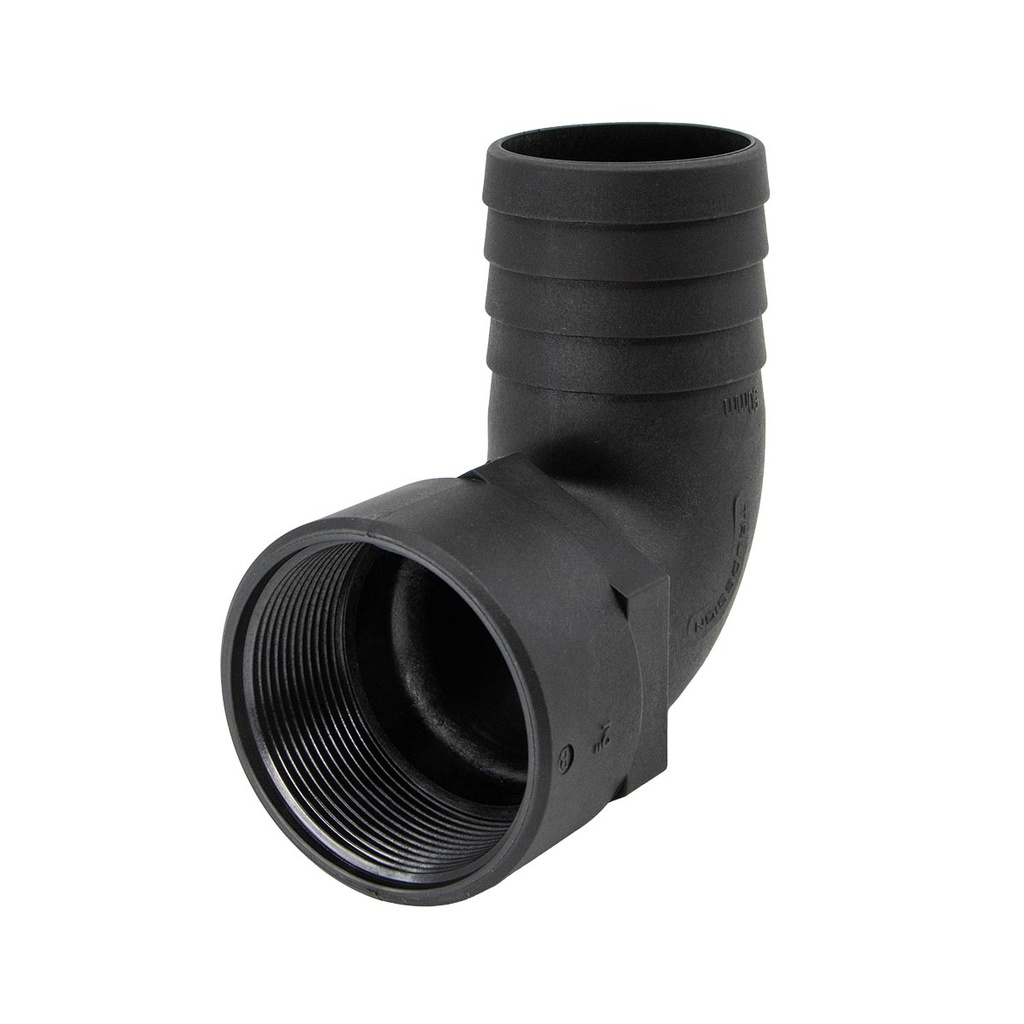 [138704-BLA] TRU DESIGN 90° ELBOW FEMALE HOSE TAIL 50MM X 2" BSP (138704)