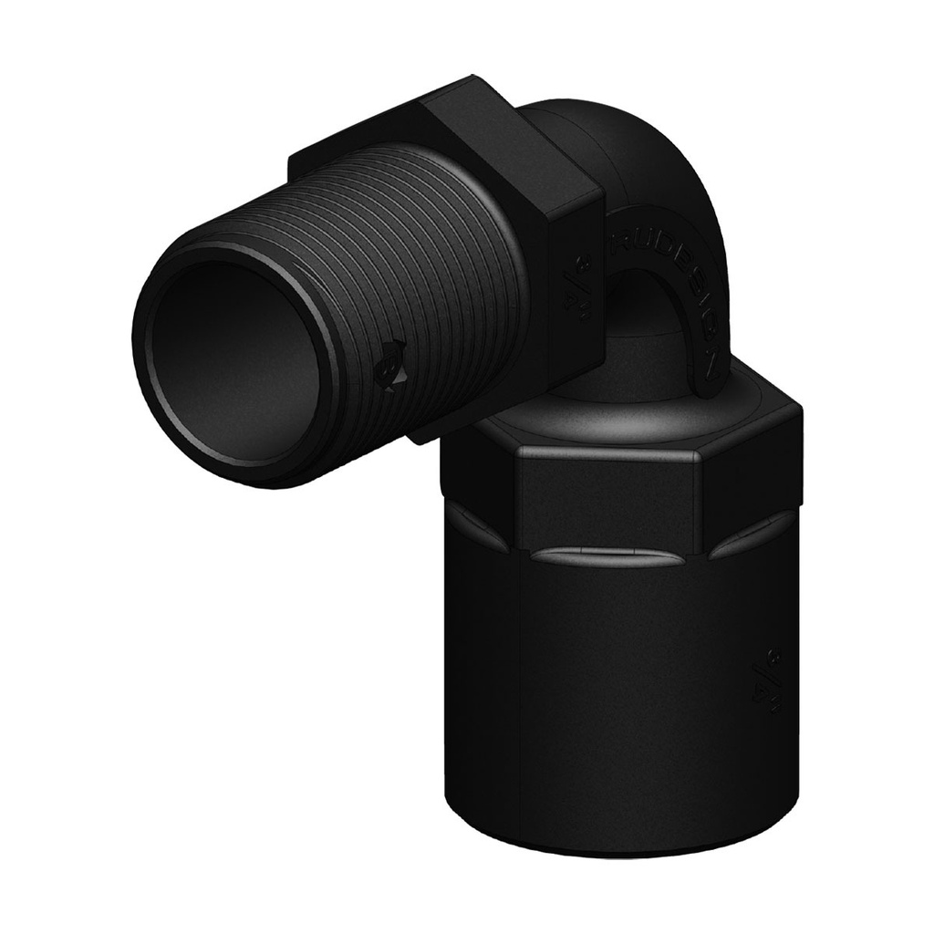 [138709-BLA] TRU DESIGN 90° ELBOW MALE-FEMALE THREADED CONNECTOR 2" BSP (138709)