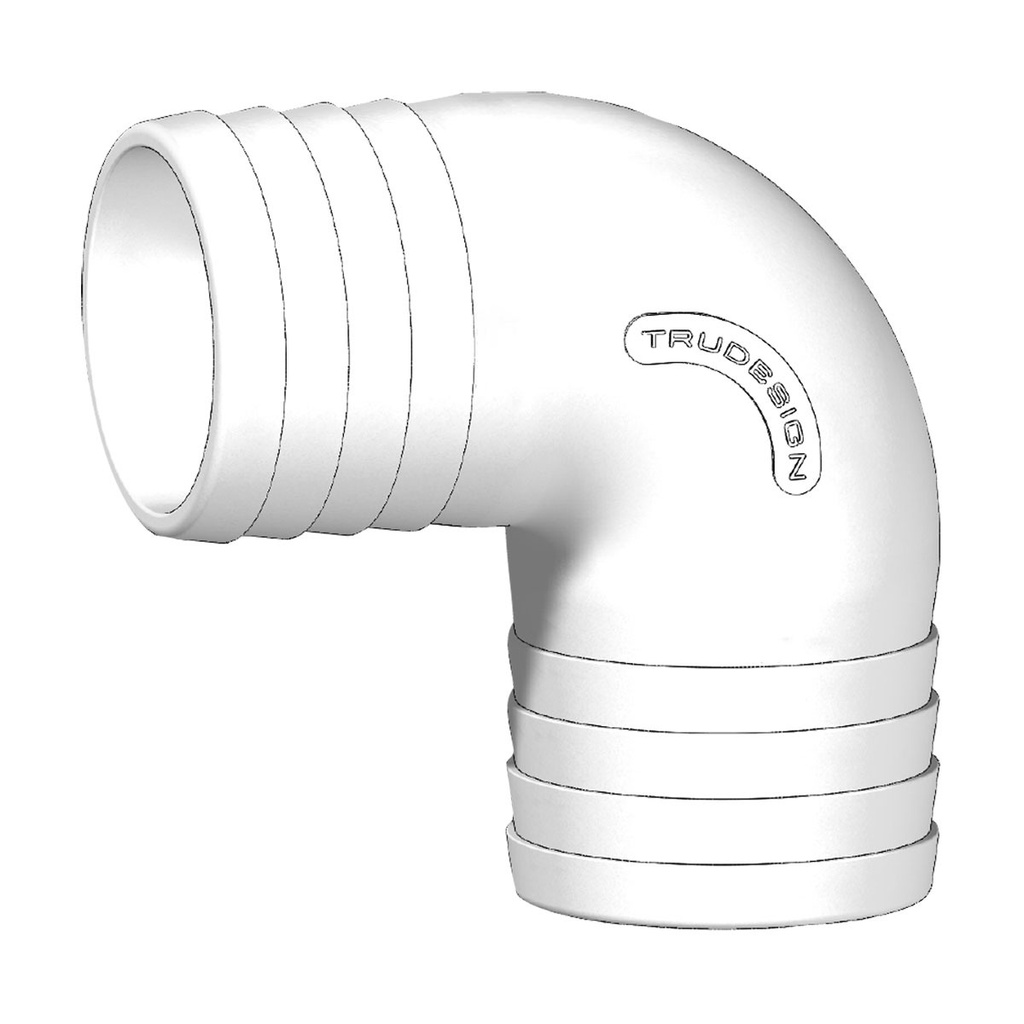 [138725-BLA] TRU DESIGN 90° ELBOW CONNECTOR 25MM WHITE (138725)