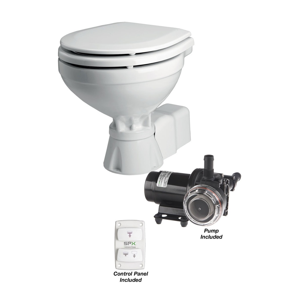 [139148-BLA] JOHNSON PUMP AQUA T SILENT ELECTRIC TOILET COMFORT 12V (139148)