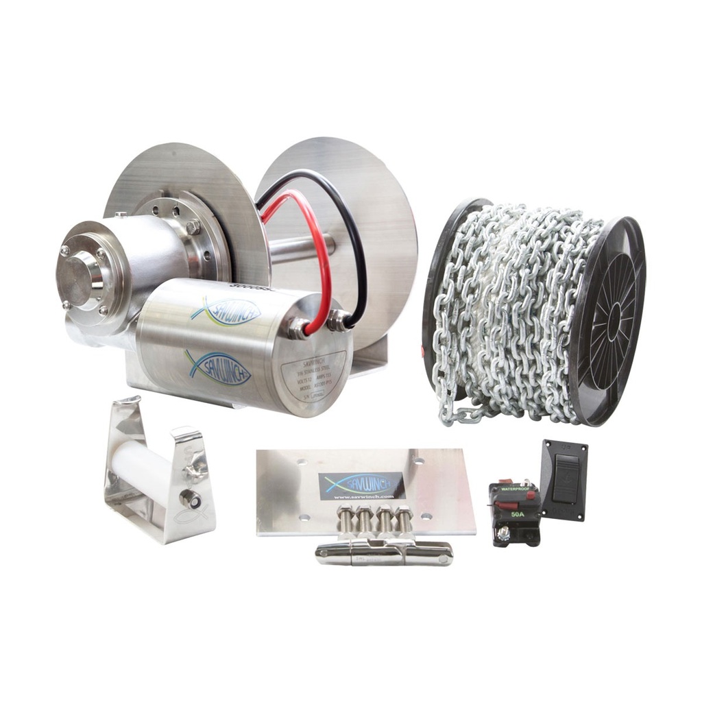 [153228-BLA] SAVWINCH FULL SS DRUM WINCH 4000SSS (153228)