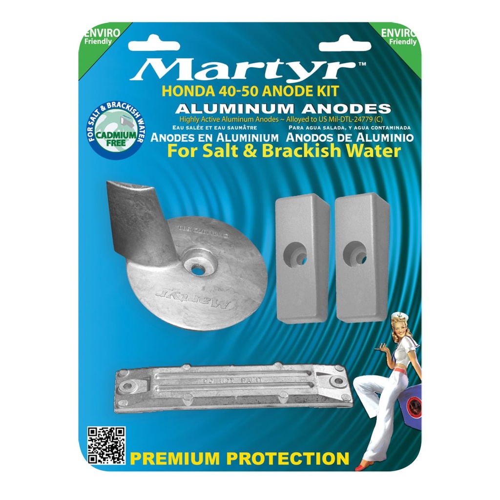 [191519-BLA] MARTYR KIT ANODE ALLUMINIUM HONDA BF40-BF50 (191519)