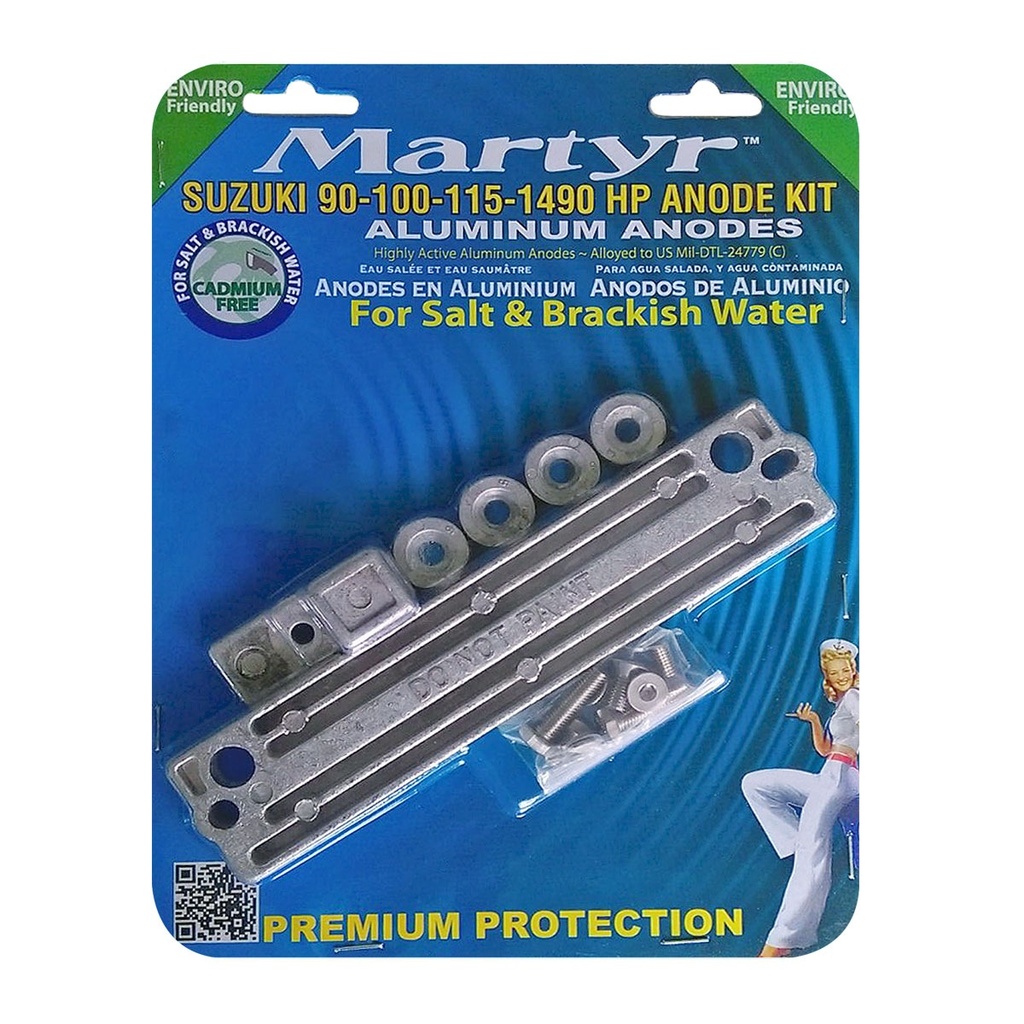 [191521-BLA] MARTYR KIT ANODE ALLUMINIUM SUZUKI DF90-DF140 (191521)