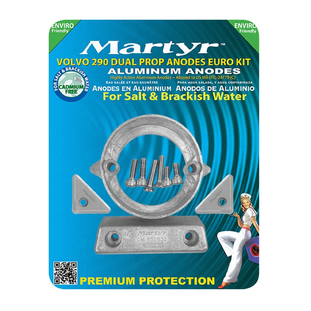 [191525-BLA] MARTYR KIT ANODE ALLUMINIUM VOLVO 290DP (191525)
