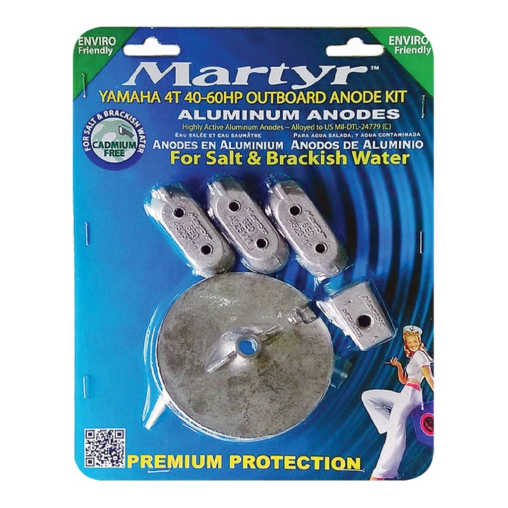 [191529-BLA] MARTYR KIT ANODE ALLUMINIUM YAMAHA 4T 40-60HP (191529)