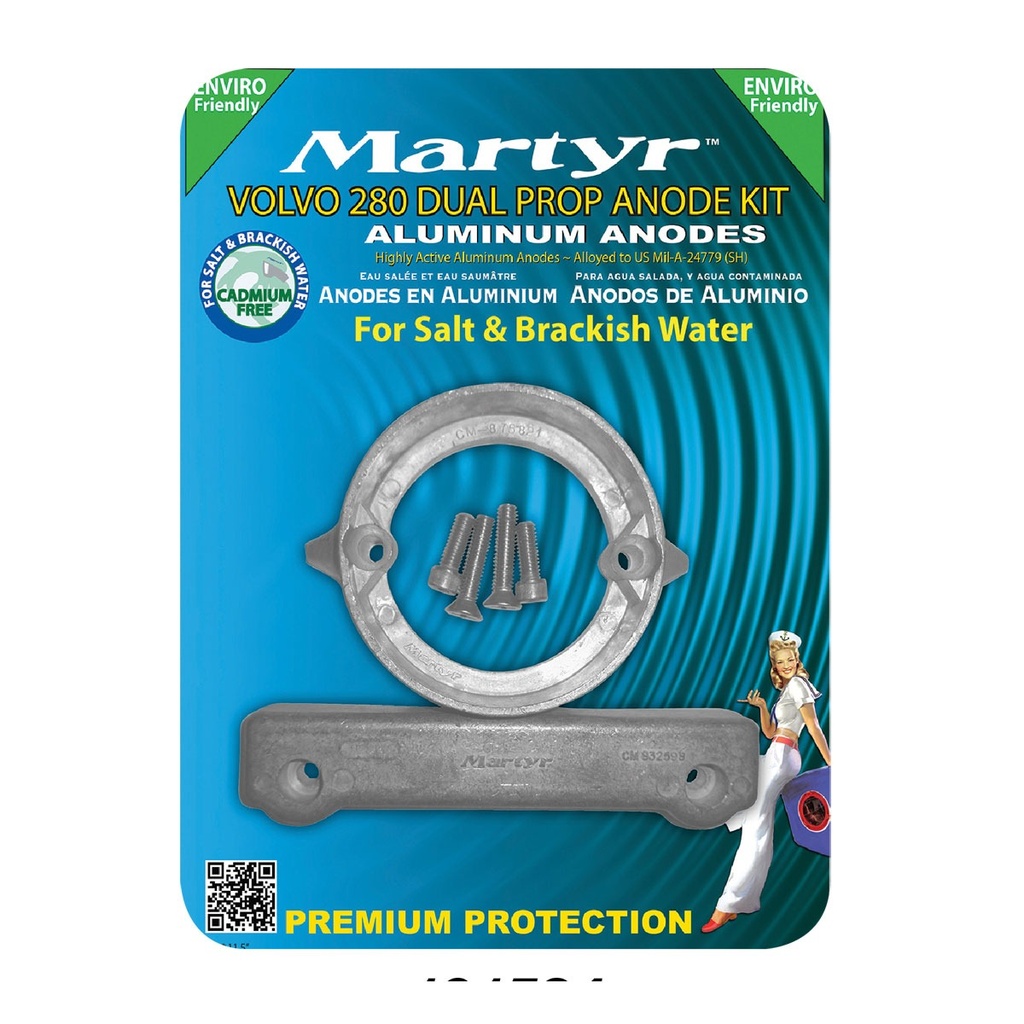 [191534-BLA] MARTYR KIT ANODE ALLUMINIUM VOLVO 280DP (191534)