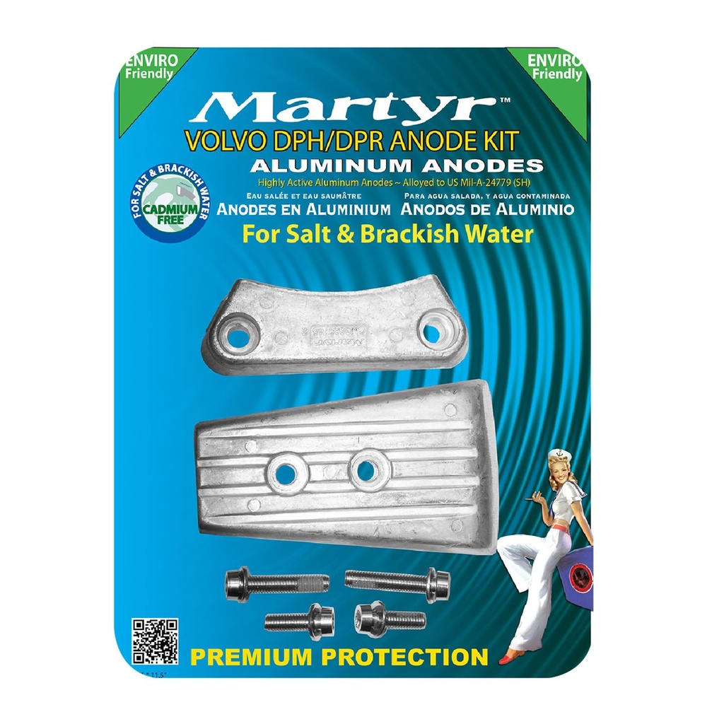 [191537-BLA] MARTYR KIT ANODE ALLUMINIUM VOLVO DPH (191537)