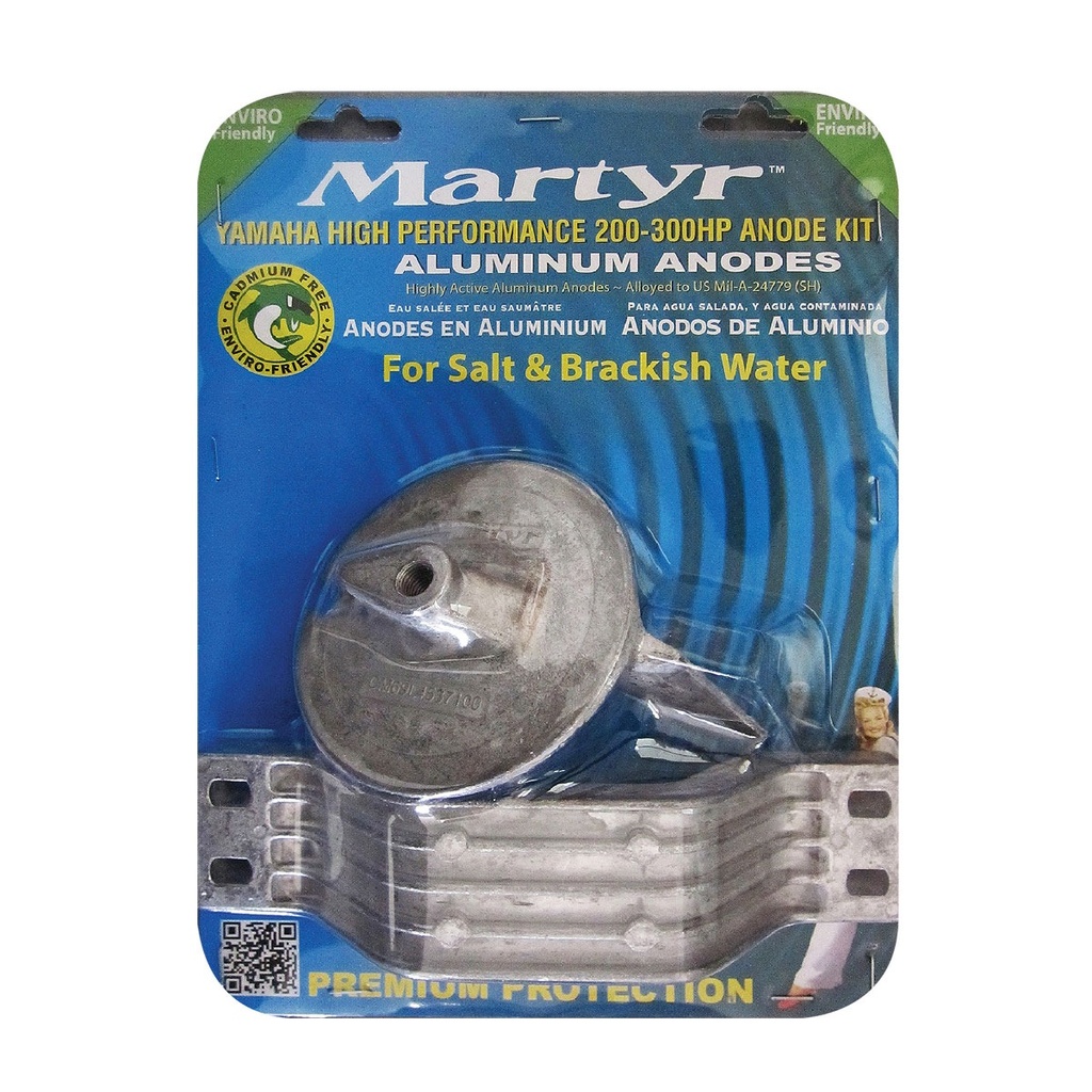 [191544-BLA] MARTYR KIT ANODE ALLUMINIUM YAMAHA H/PERFORMANCE 200-300HP (191544)