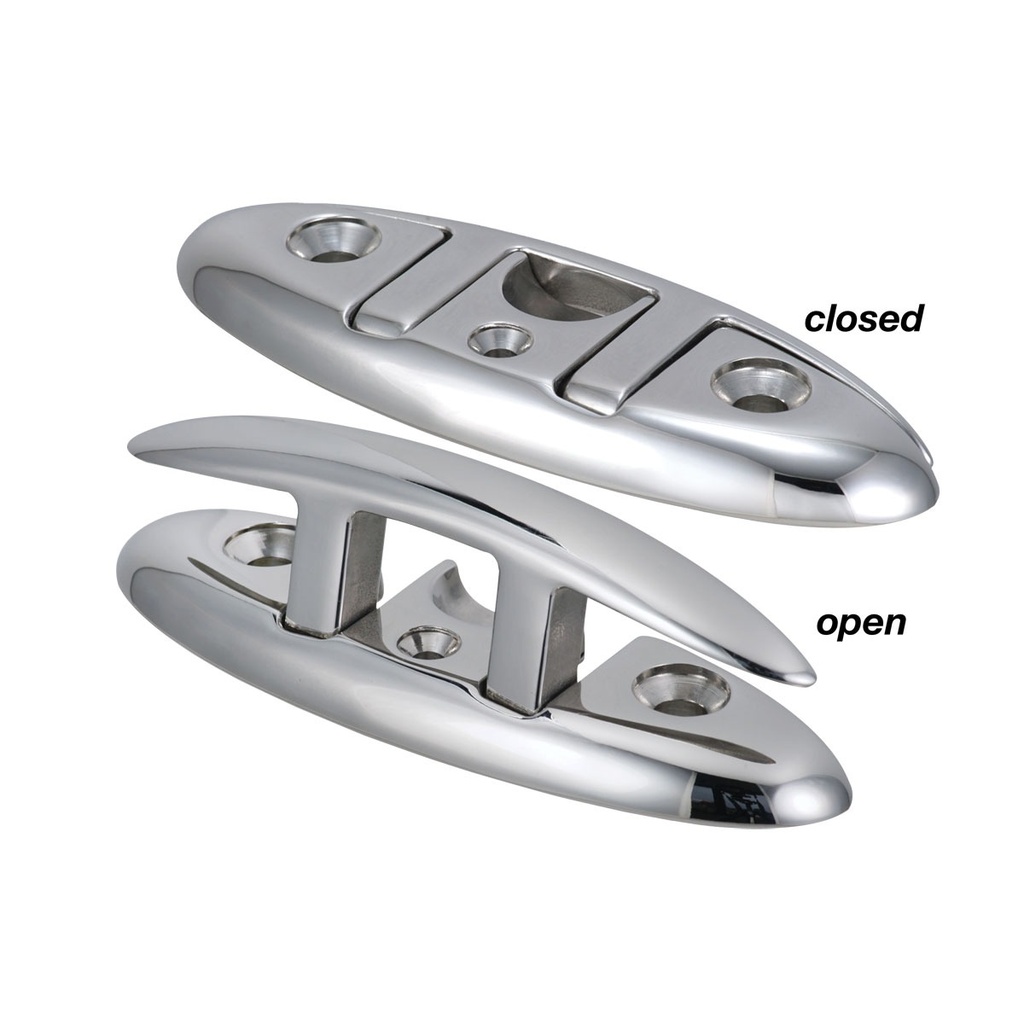 [192259-BLA] MARINE TOWN PULL UP FOLDING CLEAT S/STEEL 115MM (192259)