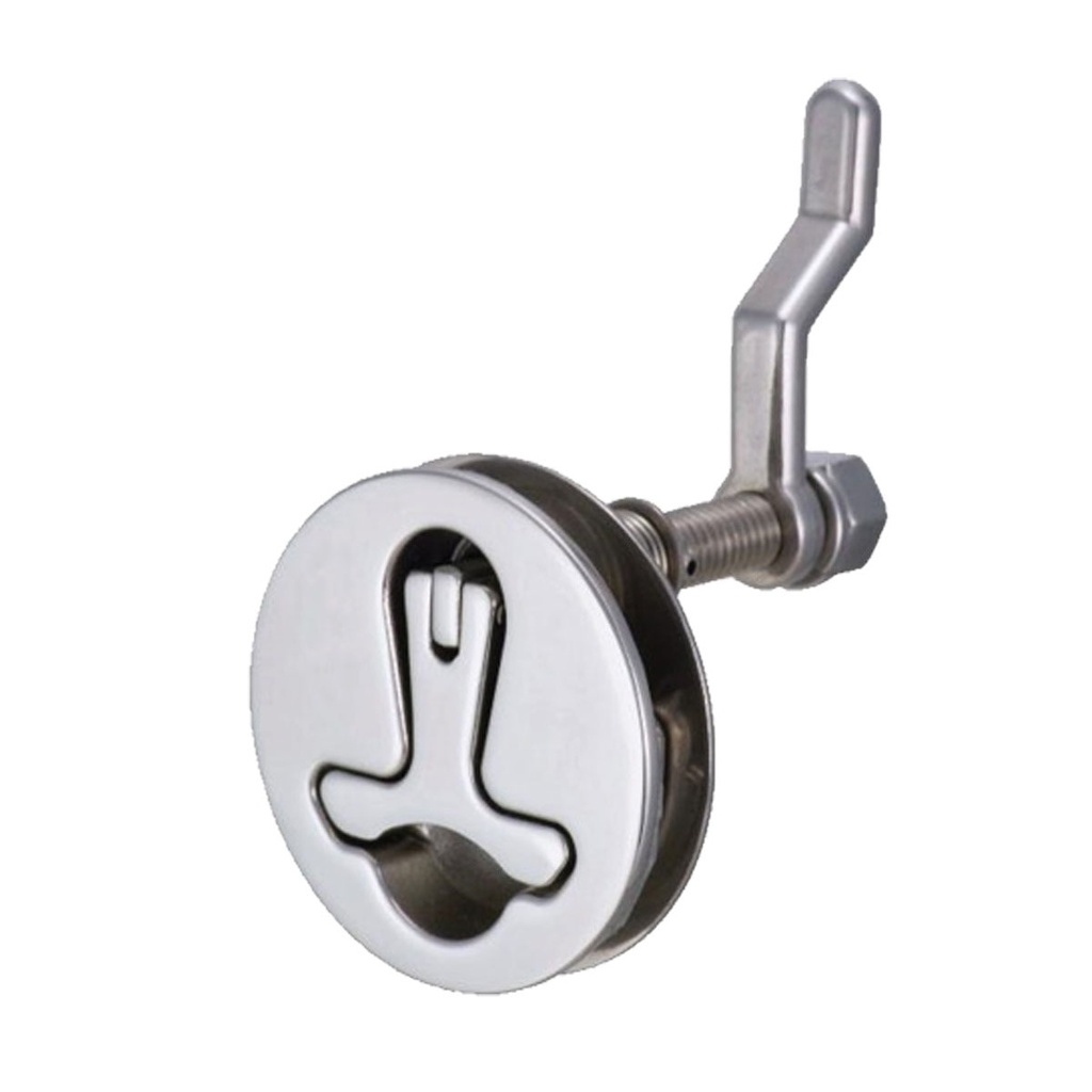 [193224-BLA] MARINE TOWN ROUND T HANDLE LATCH COMPRESSION S/STEEL MATT (193224)