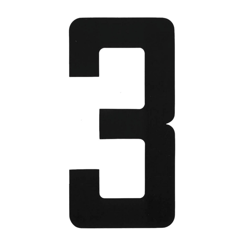 [1960003P-BLA] BLA 200MM REGISTRATION LETTERS BLACK 3 (1960003P)