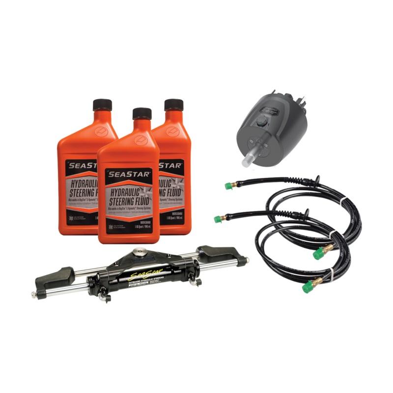 [290568-BLA] SEASTAR FRONT MOUNT BULKHEAD OUTBOARD HOSE STEERING KIT 18FT (290568)