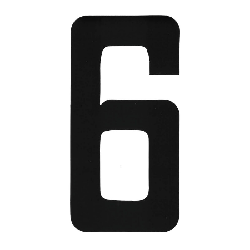 [1960006P-BLA] BLA 200MM REGISTRATION LETTERS BLACK 6 (1960006P)