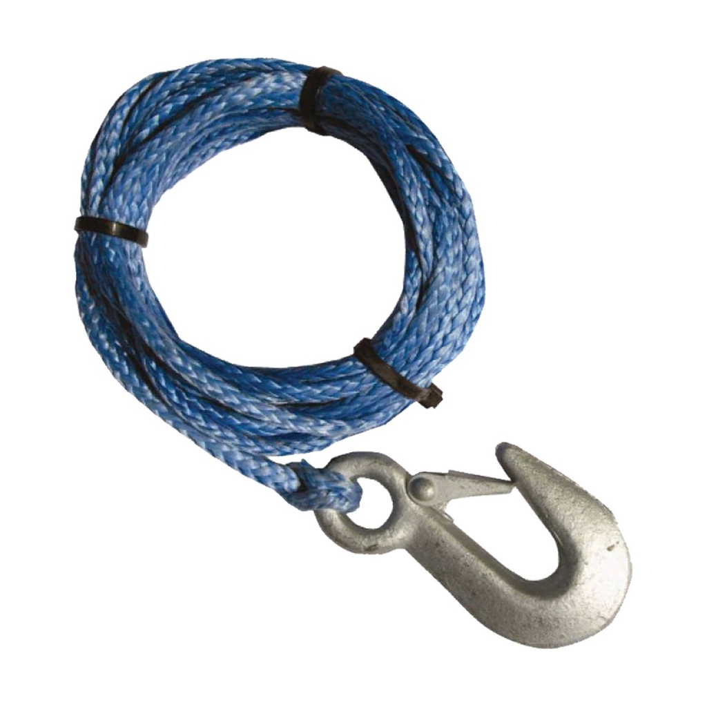 [212935-BLA] ATLANTIC LOW STRETCH TRAILER WINCH ROPE SNAP HOOK 6MX5MM (212935)