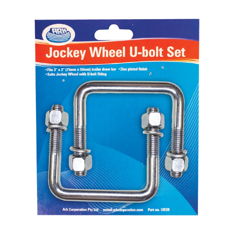 [213133-BLA] VIKING U BOLT 3"W X 3"L X 1/2" GALV CARD OF 2 (213133)