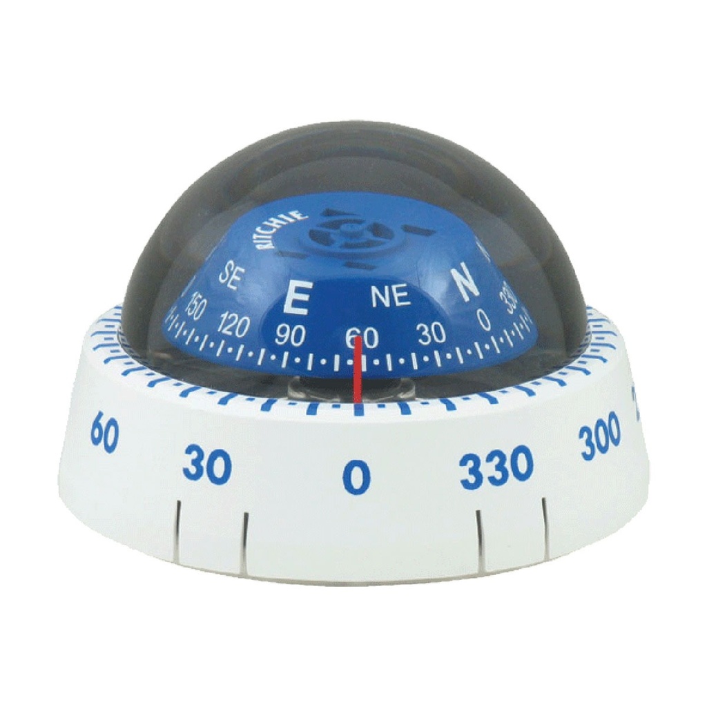 [232086-BLA] RITCHIE KAYAKER SURFACE MOUNT COMPASS WHITE (232086)