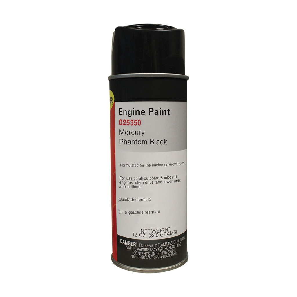 [260108-BLA] MOELLER ENGINE PAINT MERCURY PHANTOM BLACK 12OZ (260108)