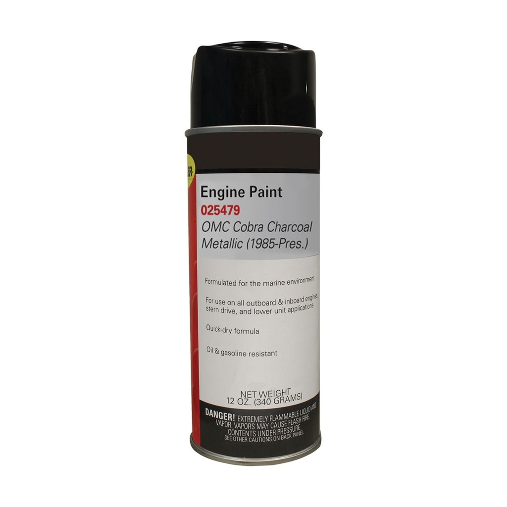 [260110-BLA] MOELLER ENGINE PAINT OMC COBRA CHARCOAL (1985-CURRENT) 12OZ (260110)