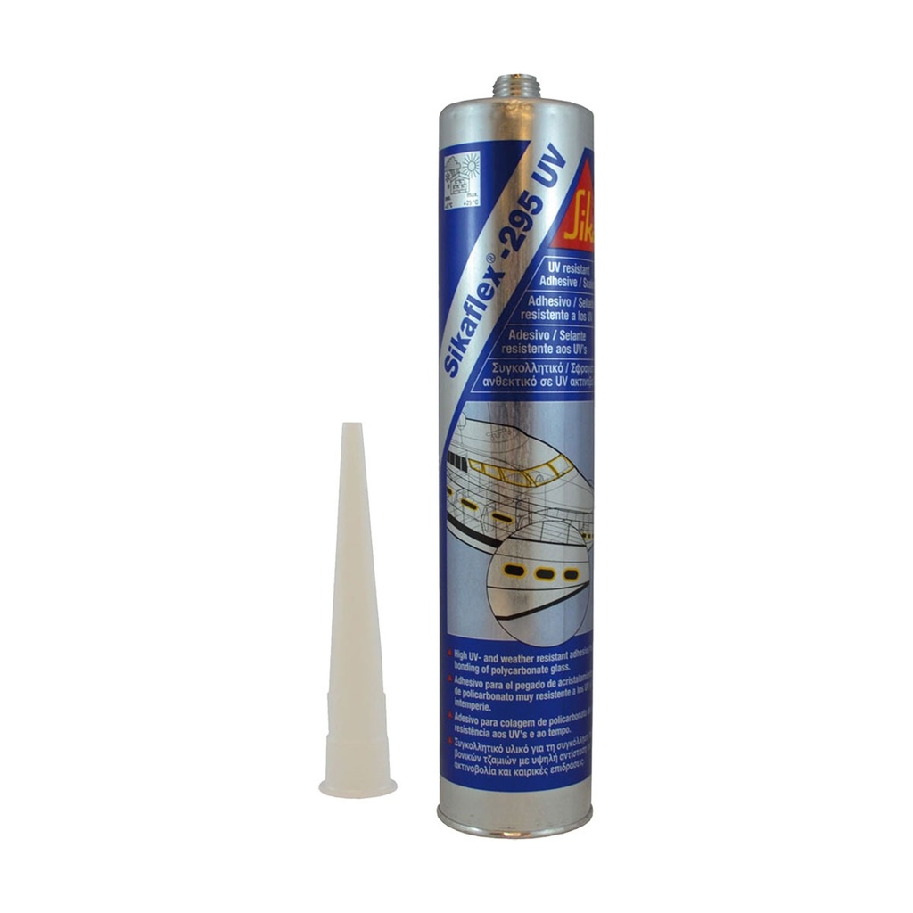 [265521-BLA] SIKA SIKAFLEX 295UV ADHESIVE 300ML CARTRIDGE WHITE (265521)
