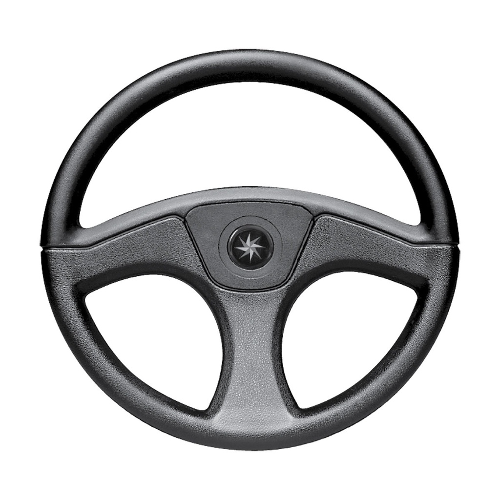 [271024-BLA] SIERRA ACE STEERING WHEEL PVC 3 SPOKE 340MM BLACK (271024)