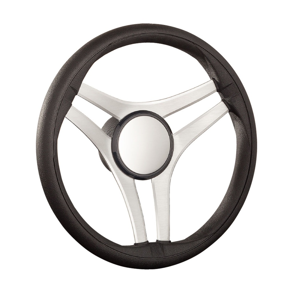 [271224-BLA] GUSSI MOLINARA STEERING WHEEL ALLOY 3 SPOKE 350MM BLACK (271224)