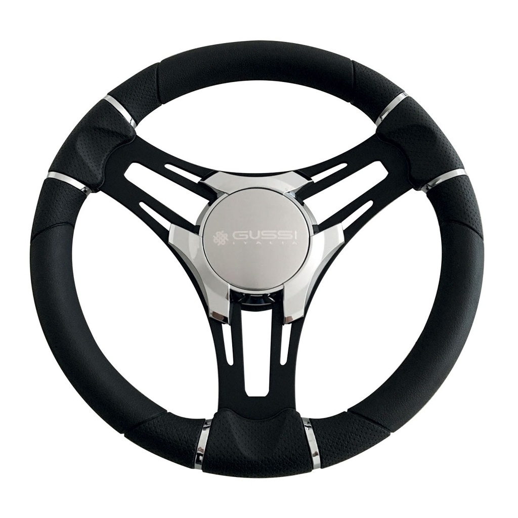 [271238-BLA] GUSSI STEERING WHEEL VERONA BLACK 3 SPOKE 350MM BLACK (271238)