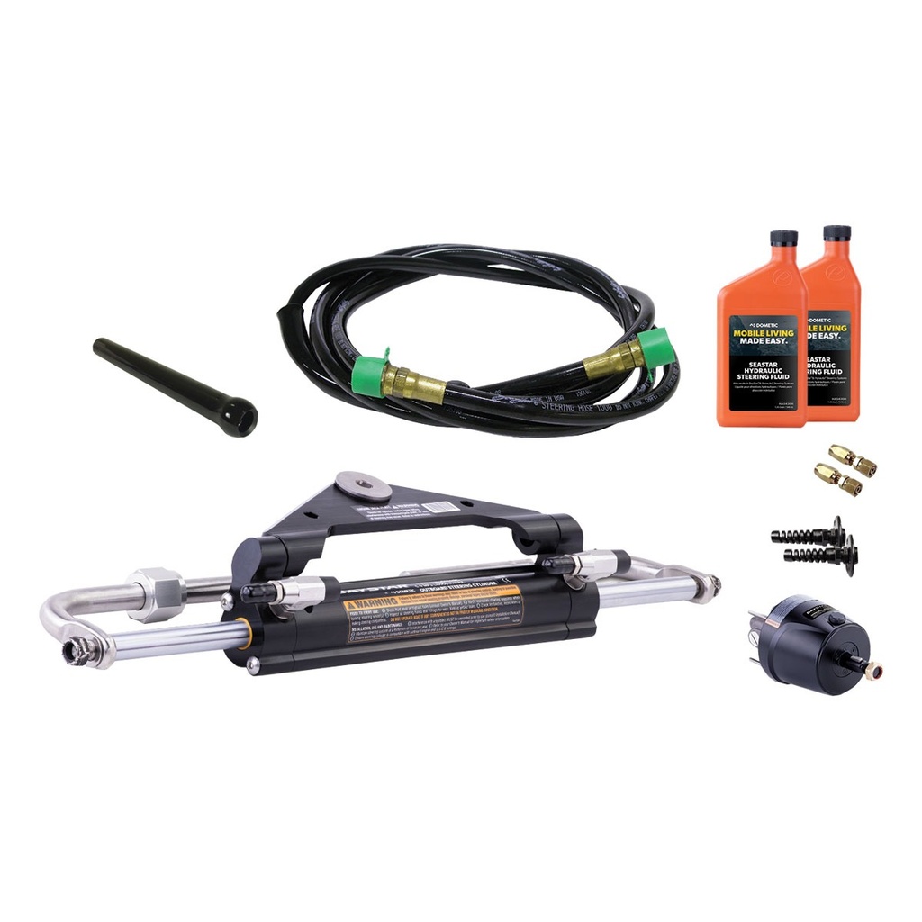 [291499-BLA] BAYSTAR FRONT MOUNT B/HEAD O/BOARD HOSE STEER KIT ADJUSTABLE (291499)