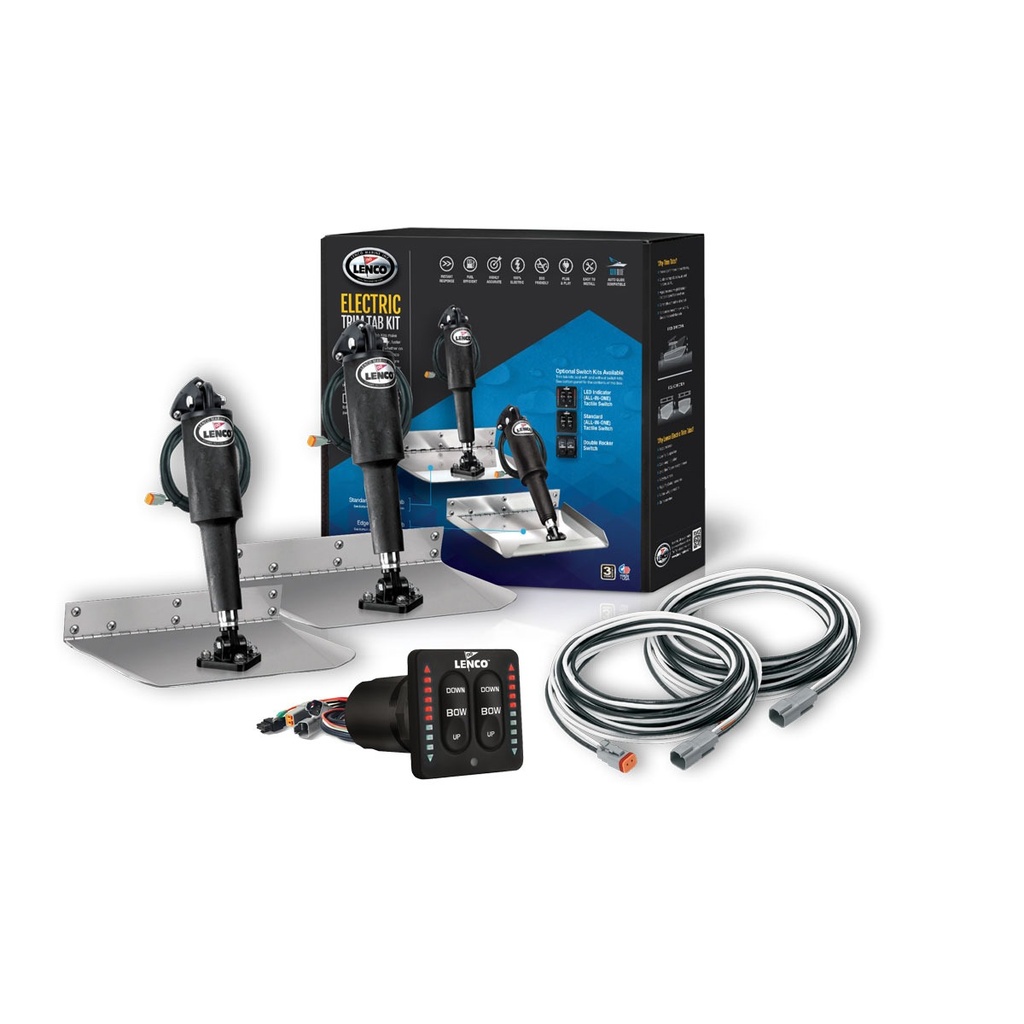 [312774-BLA] LENCO COMPLETE STANDARD TRIM TAB KIT 12"X12" LED (312774)