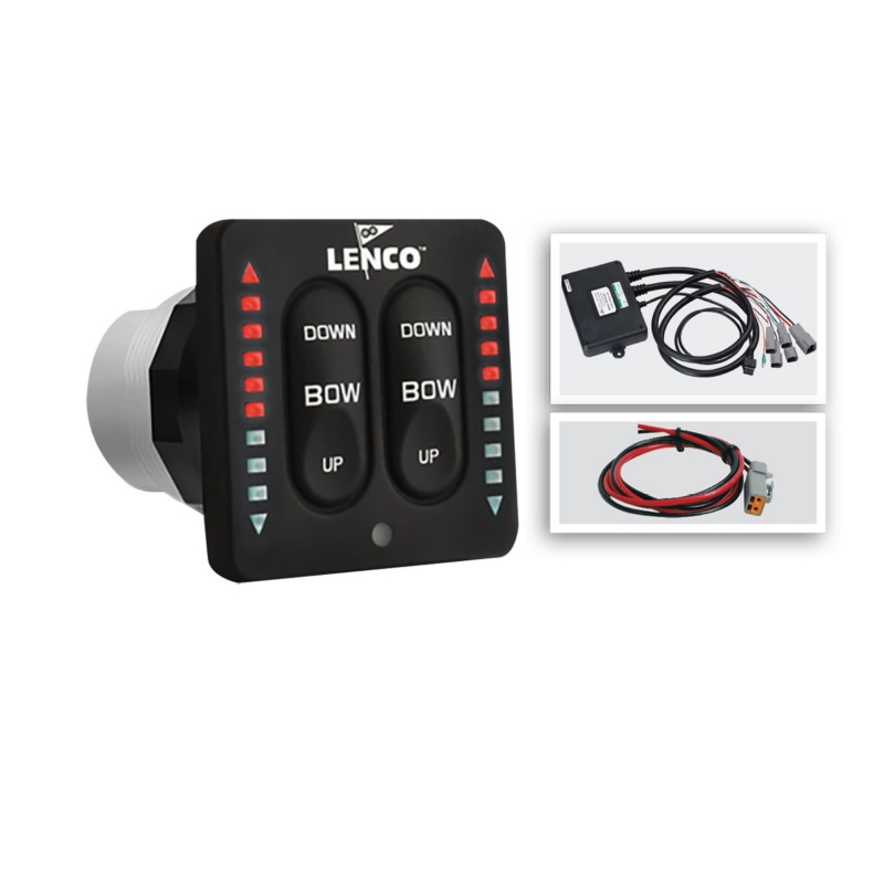 [312810-BLA] LENCO TWO PIECE LED SWITCH KIT DUAL ACTUATOR SYSTEM (312810)