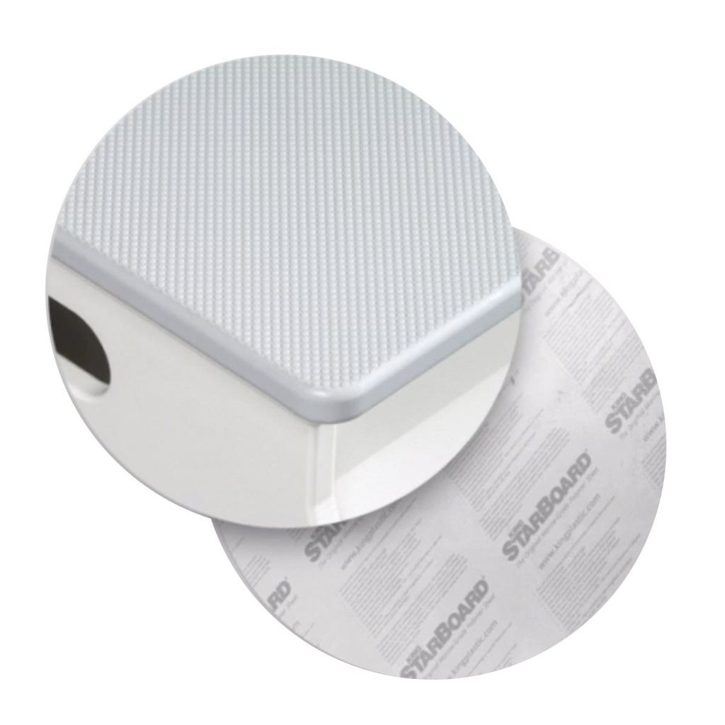 [341040-BLA] KING STARBOARD ST POLYMER BOARD 1/2" WHITE/WHITE 54"X48" (341040)