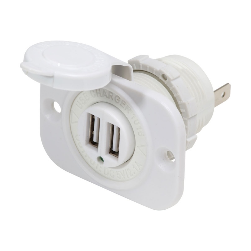 [BS-1016200B-BLA] BLUE SEA 12/24V DUAL USB 2.1A CHARGER BULK WHITE (BS-1016200B)