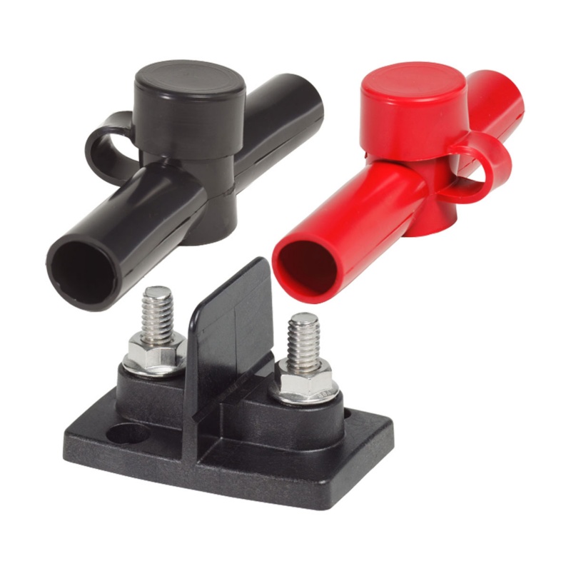 [BS-2016-BLA] BLUE SEA DUAL POWERPOST CABLE CONNECTOR 5/16" W/ INSULATORS (BS-2016)