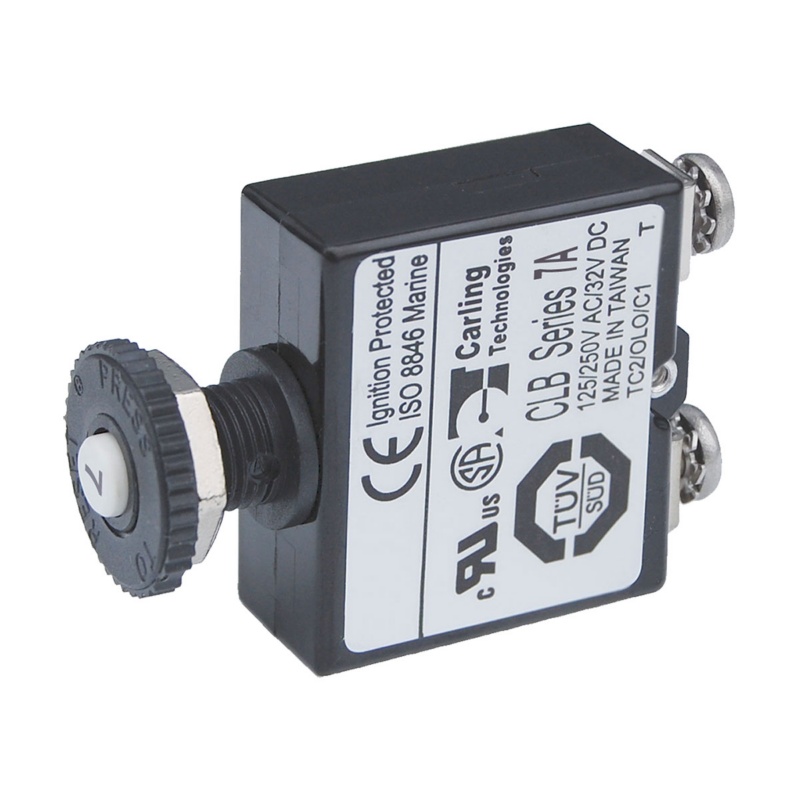 [BS-2131-BLA] BLUE SEA PUSH BUTTON CLB CIRCUIT BREAKER 7A SCREW TERMINAL (BS-2131)