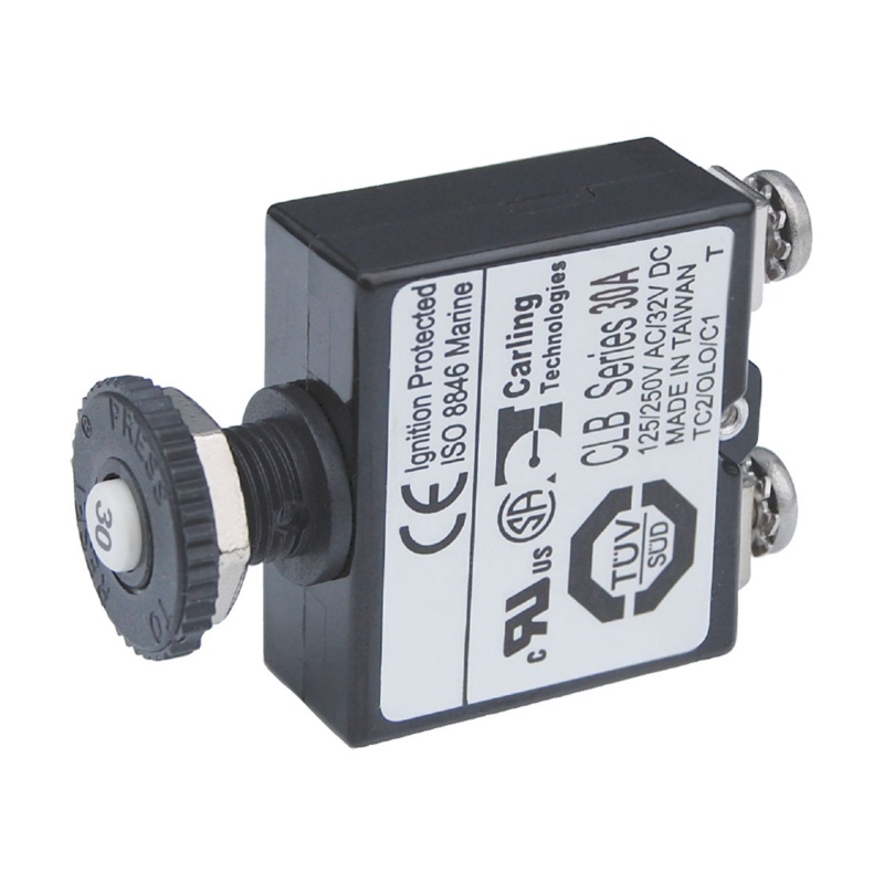 [BS-2136-BLA] BLUE SEA PUSH BUTTON CLB CIRCUIT BREAKER 30A SCREW TERMINAL (BS-2136)