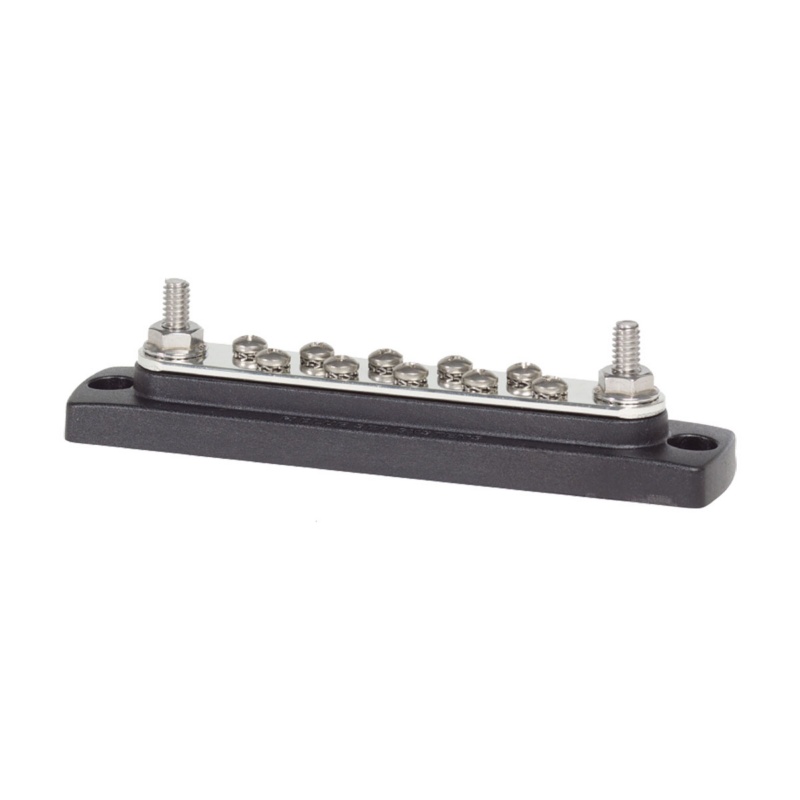 [BS-2301-BLA] BLUE SEA 150A COMMON BUSBAR 10 WAY 2 STUD (BS-2301)