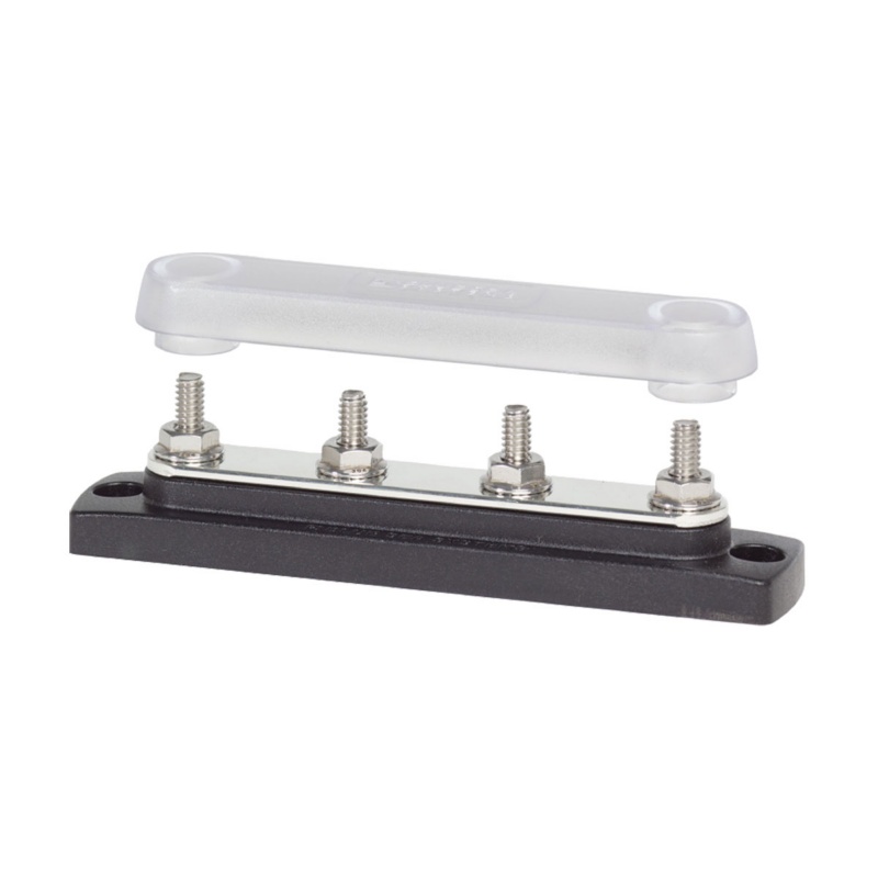 [BS-2307B-BLA] BLUE SEA 150A COMMON BUS BAR & COVER 4 STUD (BS-2307B)