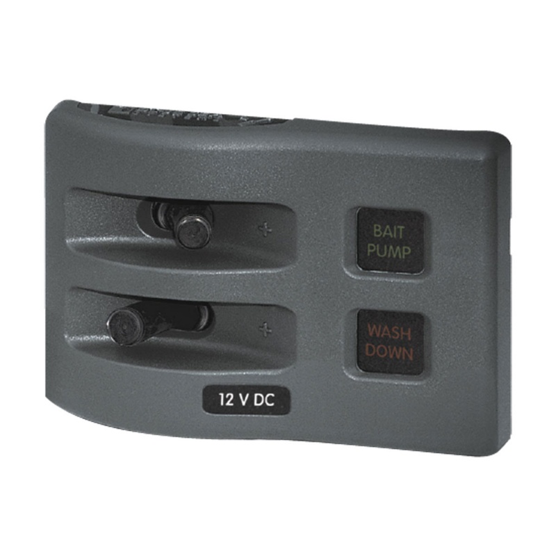 [BS-4302-BLA] BLUE SEA WEATHERDECK SWITCH PANEL 2 POSITION FUSED (BS-4302)