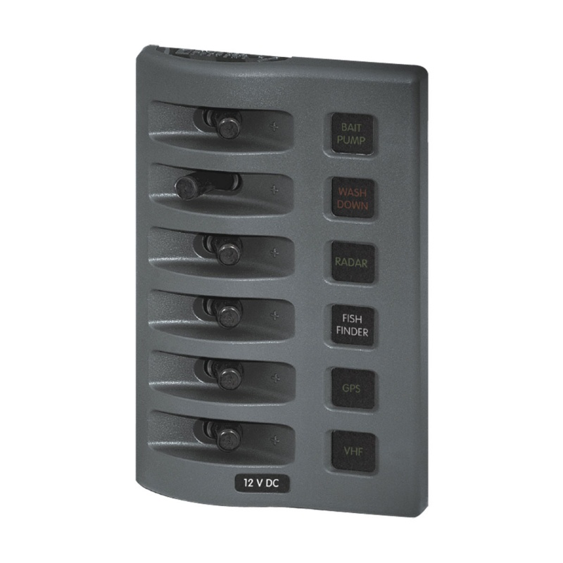 [BS-4305-BLA] BLUE SEA WEATHERDECK SWITCH PANEL 4 POSITION NO FUSE (BS-4305)