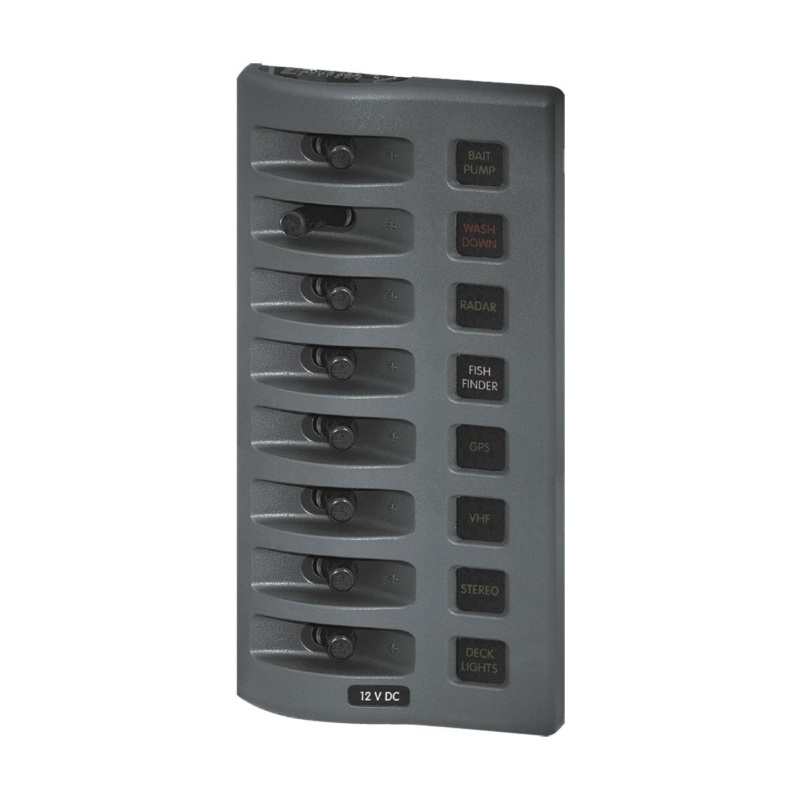 [BS-4306-BLA] BLUE SEA WEATHERDECK SWITCH PANEL 6 POSITION FUSED (BS-4306)