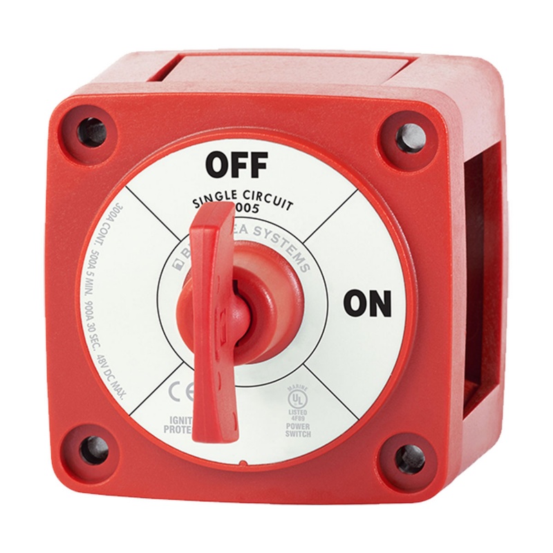 [BS-6005B-BLA] BLUE SEA SYSTEMS M SERIES BATTERY SWITCH BULK ON-OFF W/ KEY (BS-6005B)