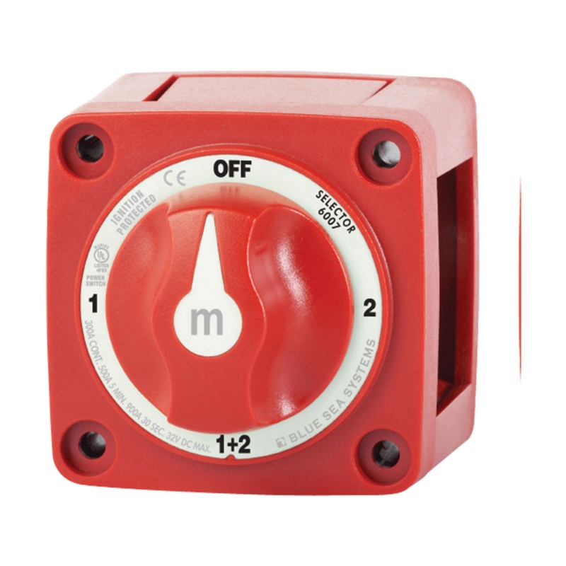 [BS-6007B-BLA] BLUE SEA SYSTEMS M SERIES BATTERY SWITCH BULK 4 POSTION (BS-6007B)