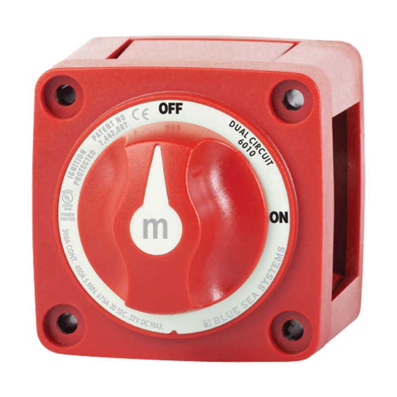 [BS-6010B-BLA] BLUE SEA SYSTEMS M SERIES BATTERY SWITCH BULK DUAL CIRCUIT (BS-6010B)